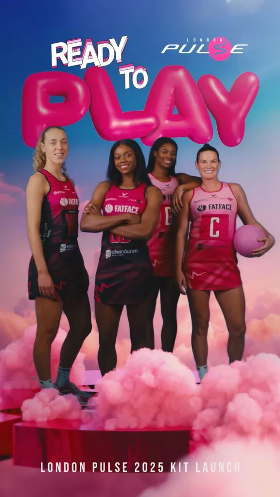 London Pulse Netball FatFace Partnership Team Photo